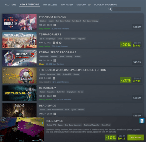 Relic Space - Novy Unlimited Game PR & Marketing
