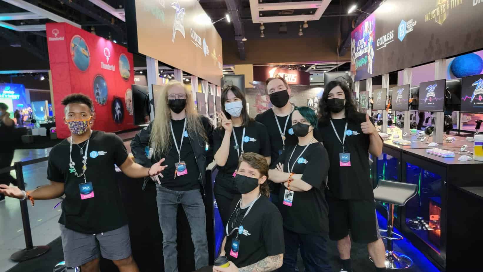 A photo of the Novy Unlimited team together at PAX West 2022.