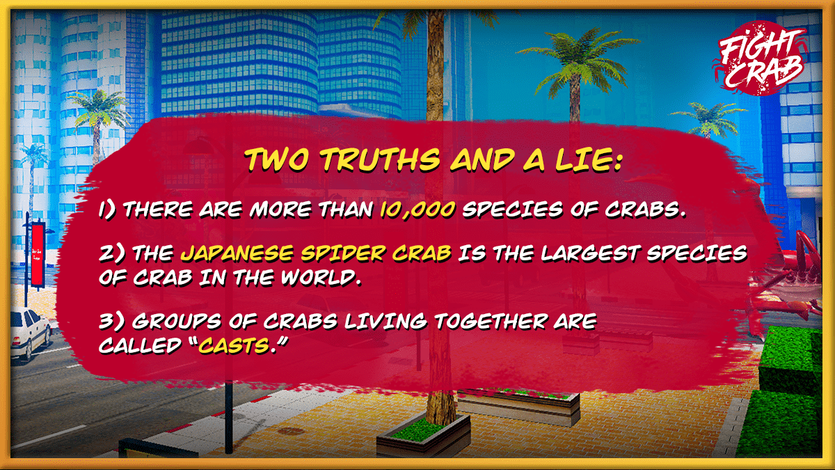 Two truths and a lie about crabs.